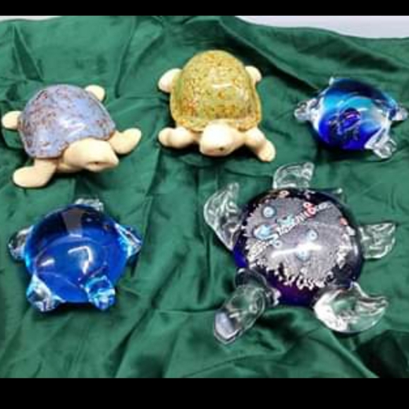 Turtle collection (20 different) glass stone wood - Picture 5 of 8